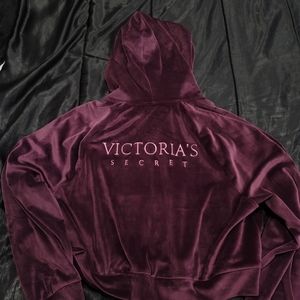 Victoria Secret Velour Zip Hoodie